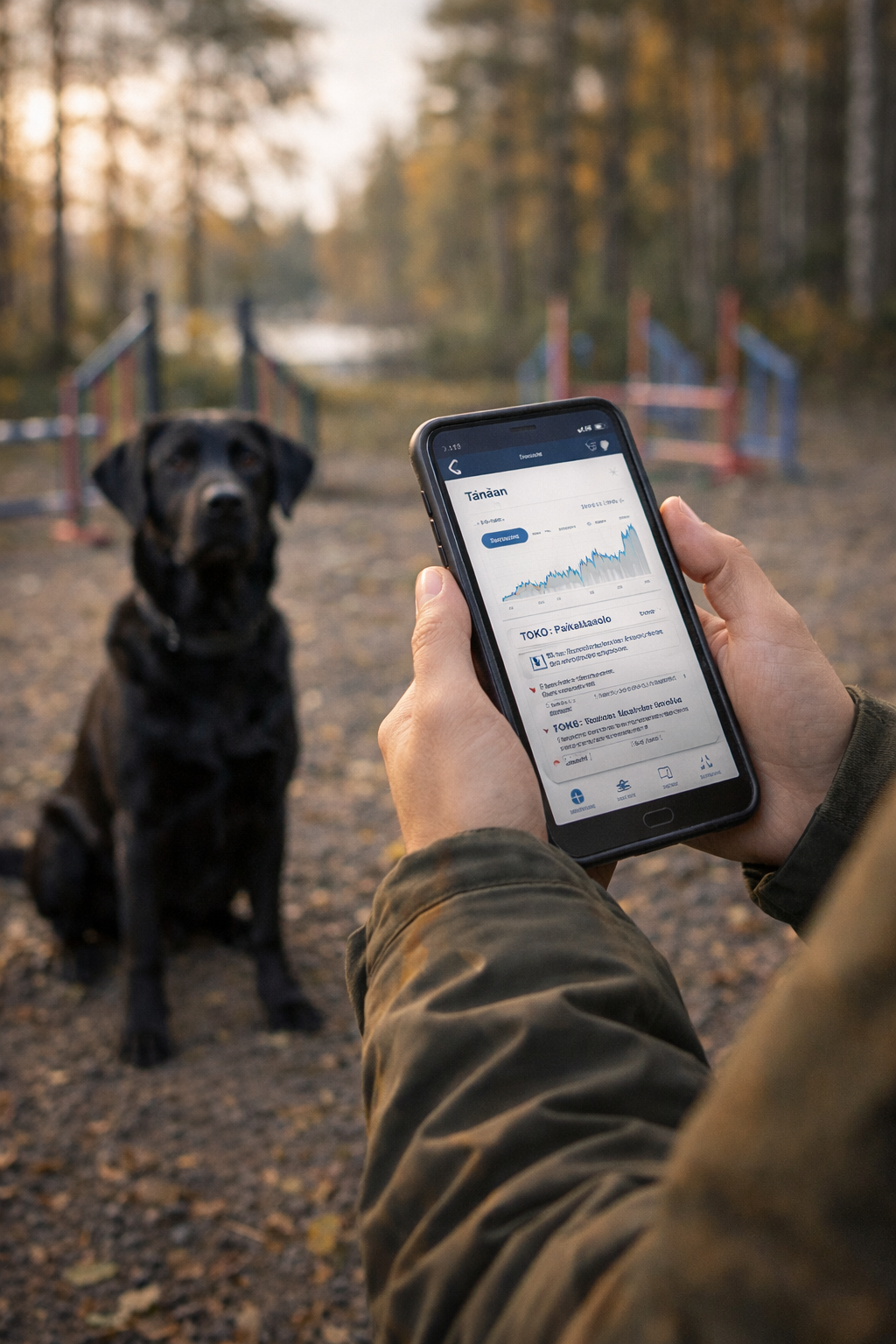 TassuTie-sovellus käytössä harjoituskentällä