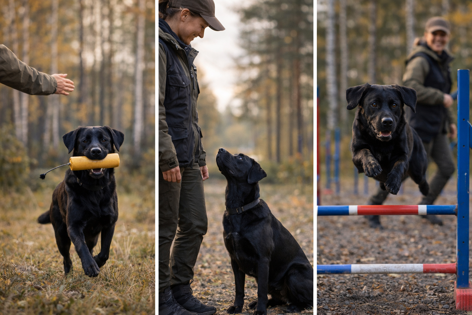 Eri koiralajit: noutaminen, tottelevaisuus ja agility